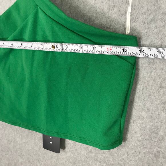 21 Saints Crop Top Women Large Green Tank Halter Y2K Coastal Western Basic Retro - Picture 5 of 8